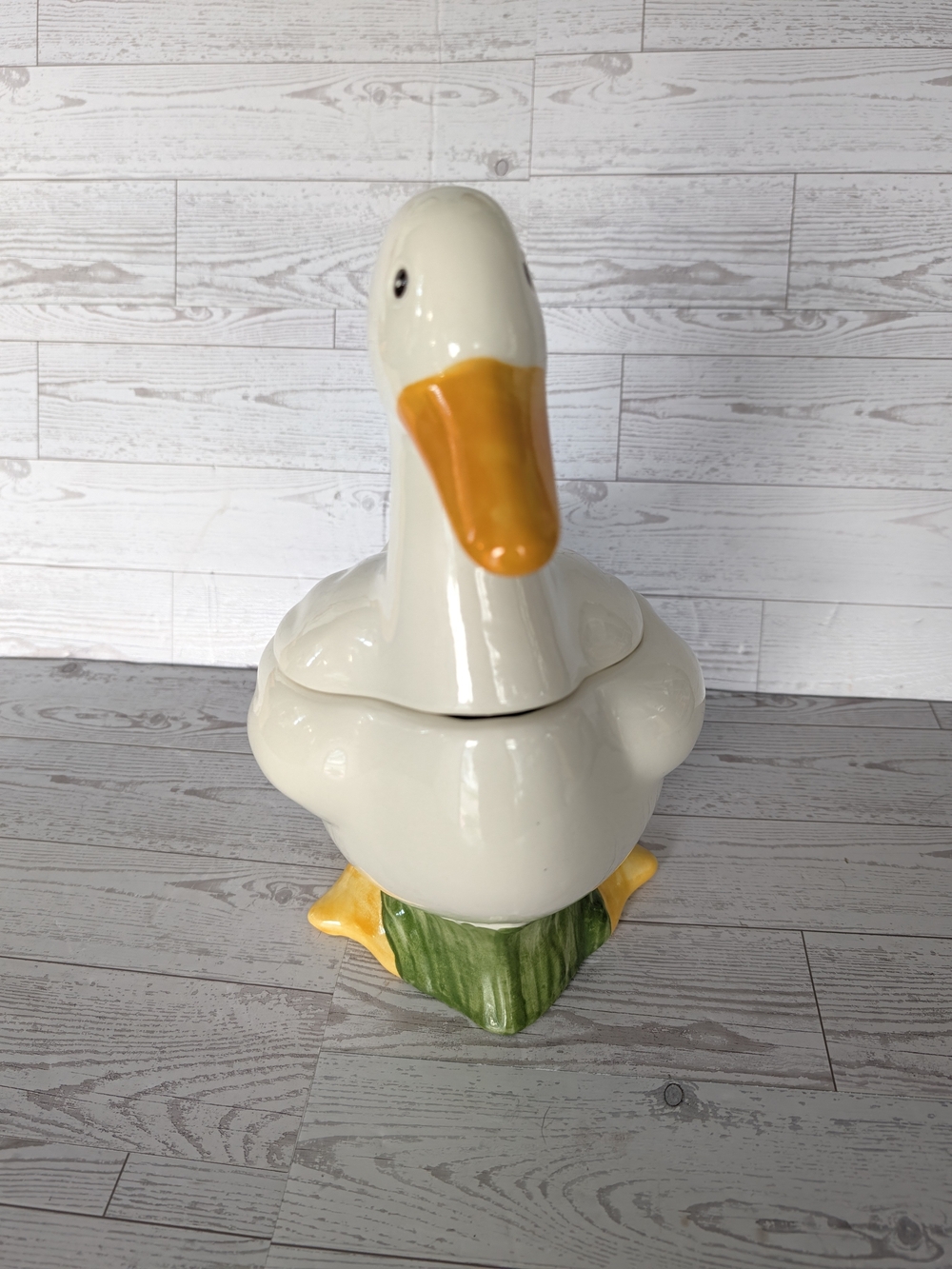 VINTAGE Metlox Pottery "Sir Francis Drake" Duck Cookie Jar - FLAWLESS